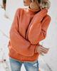 2025 Cross-border Women's Thick Knit Color Block High Neck Sweater Pullover