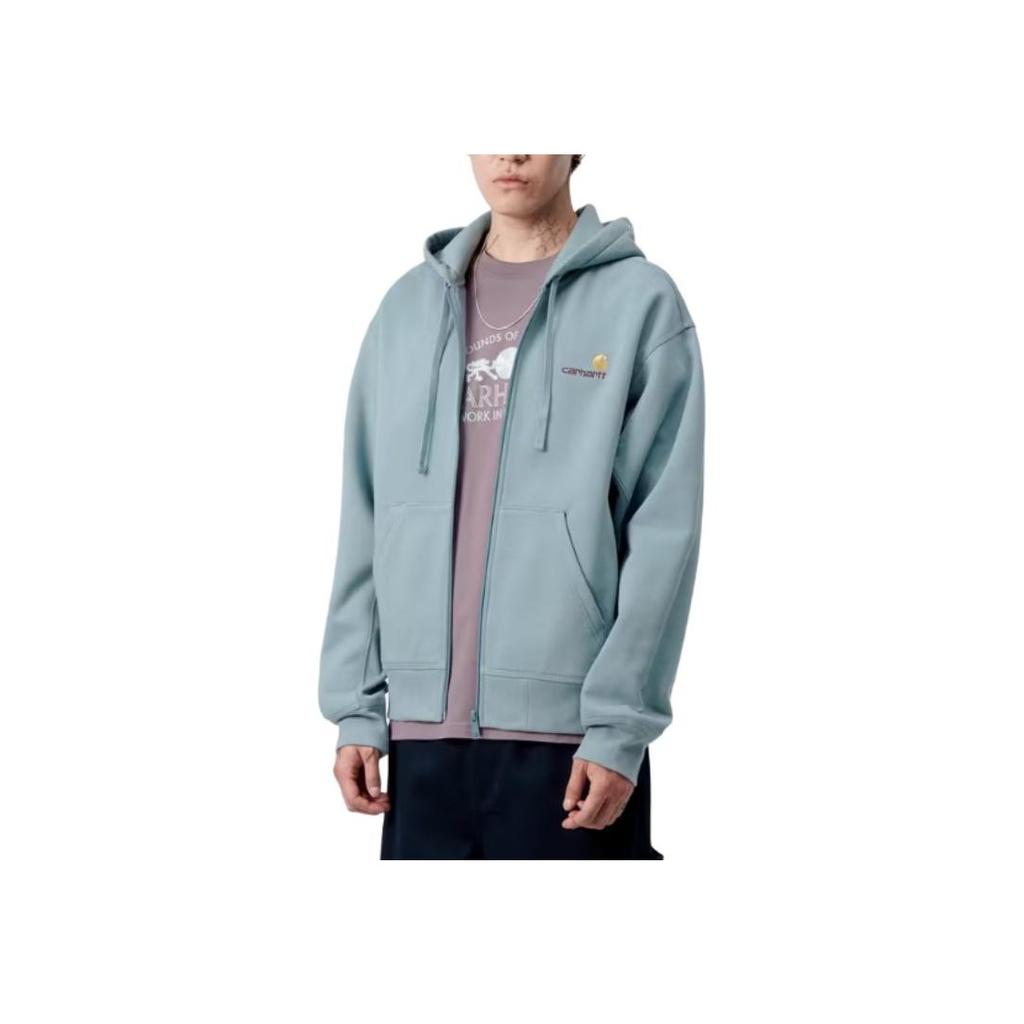 Carhartt WIP American Script FW25 Hooded Loose Fit Zip-Up Long Sleeve Jacket Men Jackets I033063-33E-XX