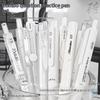 5Pcs Retractable Gel Pen Korean Fashion Simplicity Transparent Writing Pen Quick Drying St/Cs Tip 0.5Mm Black Ink Scrapbook Pen
