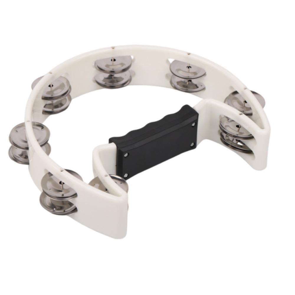 Portable Handheld Jingle Bells Professional Handheld Percussion Instrument  Musical Enlightenment белый