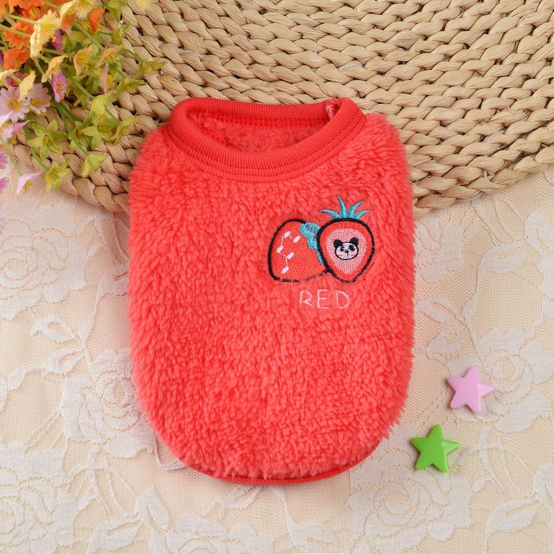 Fleece Pet Vest Small Puppy Cats Clothing Warm Lightweight Wear Cartoon Dog Clothes Chest Size Adjustable Comfort Fit