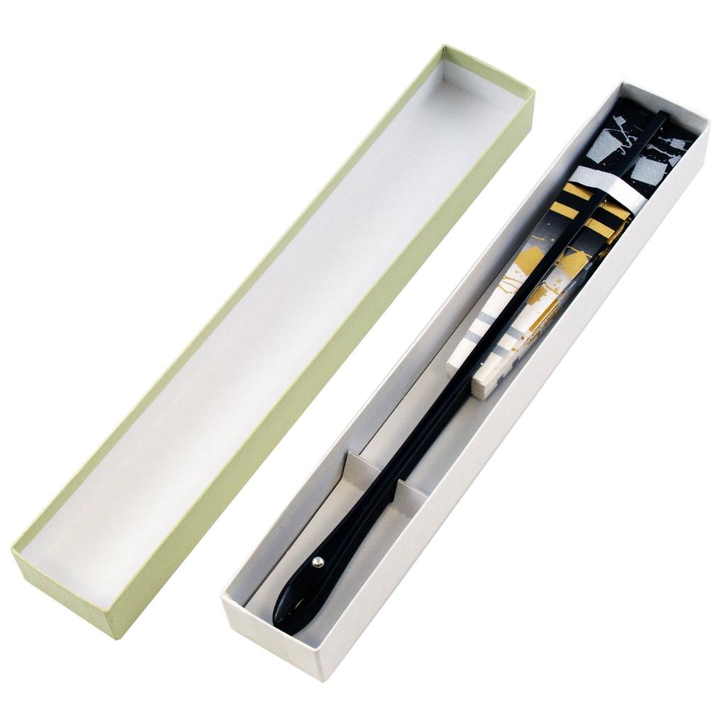 Osaka Choseido Dance Gold Leaf Made in Kyoto with Scented Original Set in Paper Japanese Souvenir for Overseas Fan, Nogi, Scattered, 29cm, Japan, Fan,