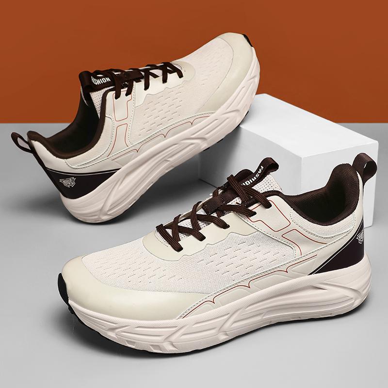 Mens Running Shoes Big Size 2026 New Breathe High-quality Soft Sole Cushioning Walking Casual Fashion Lace-up Sneakers for Men