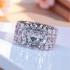 Elegante Rosa Kristall Weiße Zirkon Radringe Für Damen Vintage Kupferfarbe Verlobungsringe Hochzeits Schmuck Muttertagsgeschenke