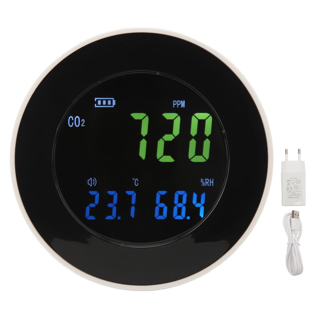 HT 501 CO2 Detector Portable Air Quality Monitor Carbon Dioxide Detector for Home Office