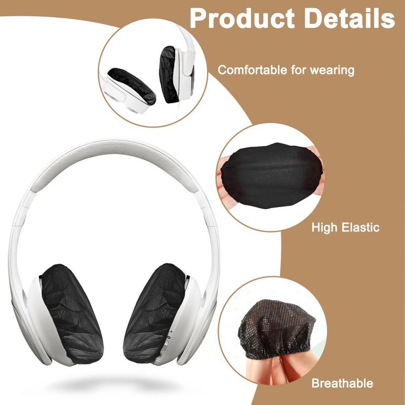 100 Pieces of Earplug Pads Earplug Covers Ear Pad Protectors Non-woven Elastic Headphone Covers for Gaming Headphones 2025 Hot