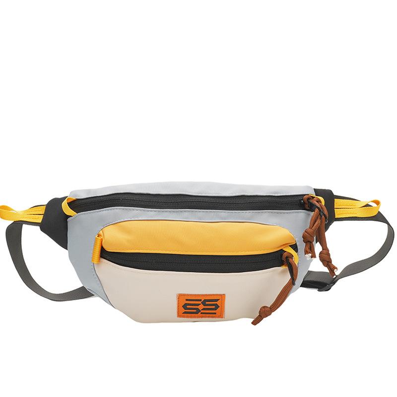 New Color Matching Locomotive Breast Bag Men's Spring and Summer New Large-capacity Shoulder Messenger Bag