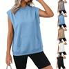 Damen Casual Kurzarm Top mit hohem Halsausschnitt und Tasche Farbe für den Alltag