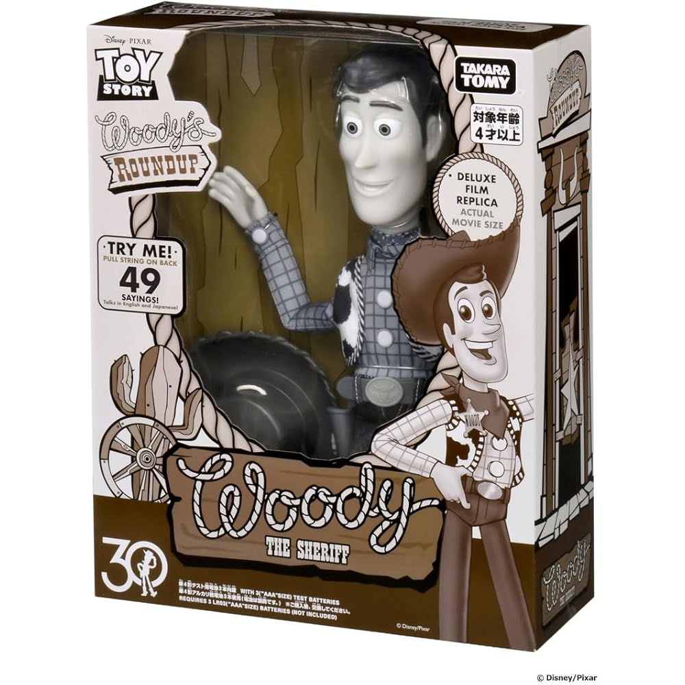 Takara Tomy Toy Story 30th Anniversary Real Size Talking Figure Woody Roundup Version