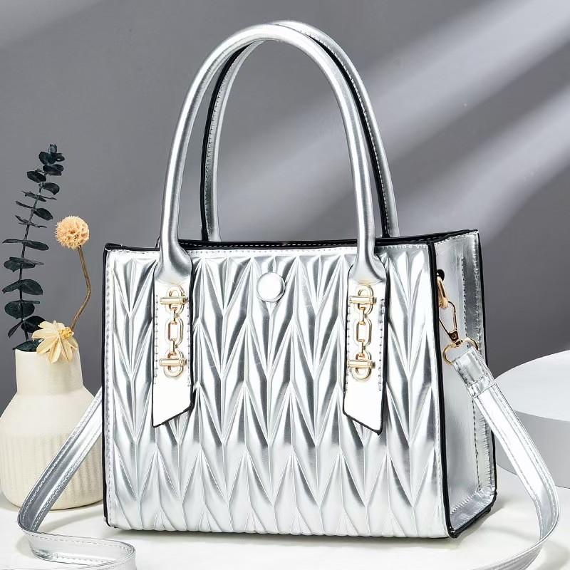 

Elegant And Versatile Women s Pleated Tote Bag With Premium Texture And Soft Handle Gray