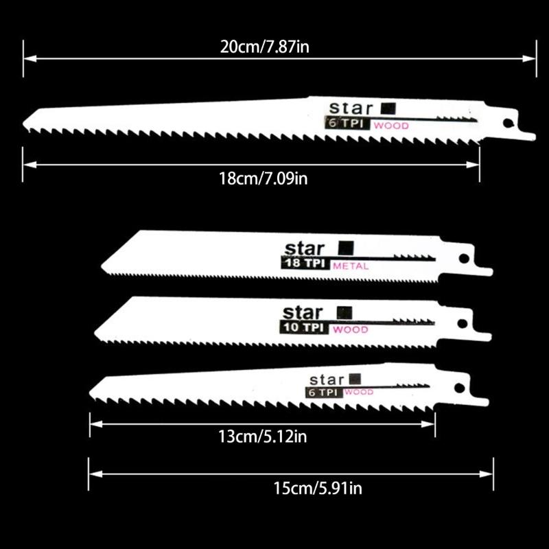 10 Delar Tigersågblad Set Höghållfast Kolstål Precisionsskärblad Kompatibla Med De Flesta Handsågar