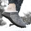 Winter Men Slippers Cotton Plus Fur Shoes Women Snow Outdoor Warm Fur Sneakers Non-slip Warm Furry  Footwear Thick Platform Winter Slides