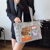 Pain Bag Large Capacity Tote Bag Female Japanese Ribbon Pain Jk Sweet Girl Two-dimensional Transparent Large Appetite Millet