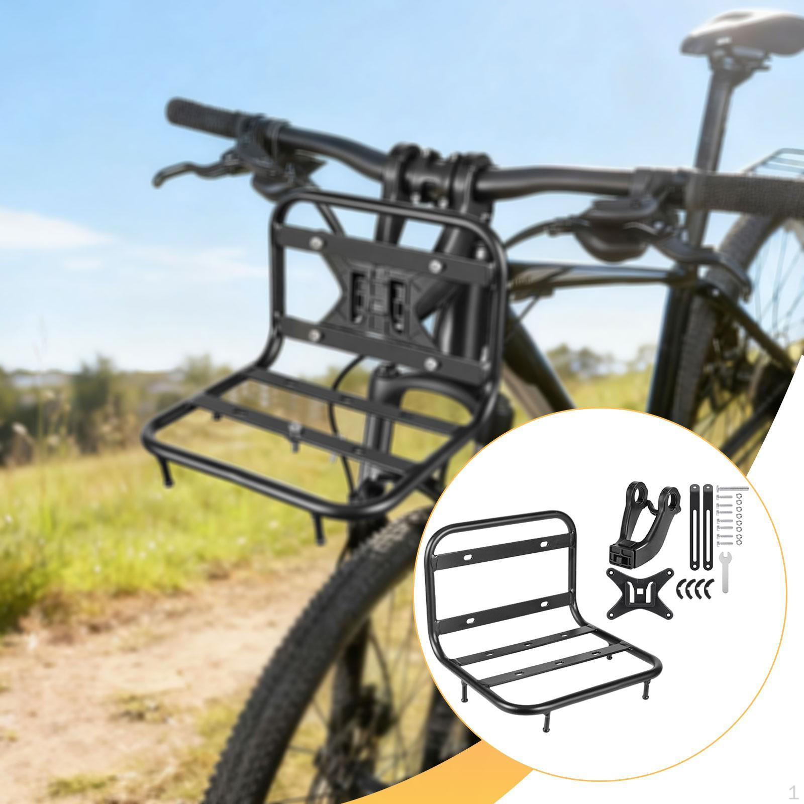 Bike Front Carrier Rack Luggage Shelf Metal Bicycle for Shopping Folding