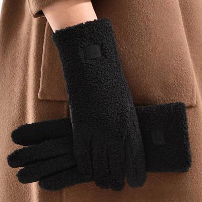 Guanti Invernali da Donna in Camoscio Caldi e Morbidi Guanti Touch Screen Monocromatici Antivento con Fodera in Peluche per Guidare, Spostarsi, Fare Shopping