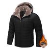 Men's Hooded Cotton Padded Winter Jacket, Thickened Velvet, Warm Large-Size Coat
