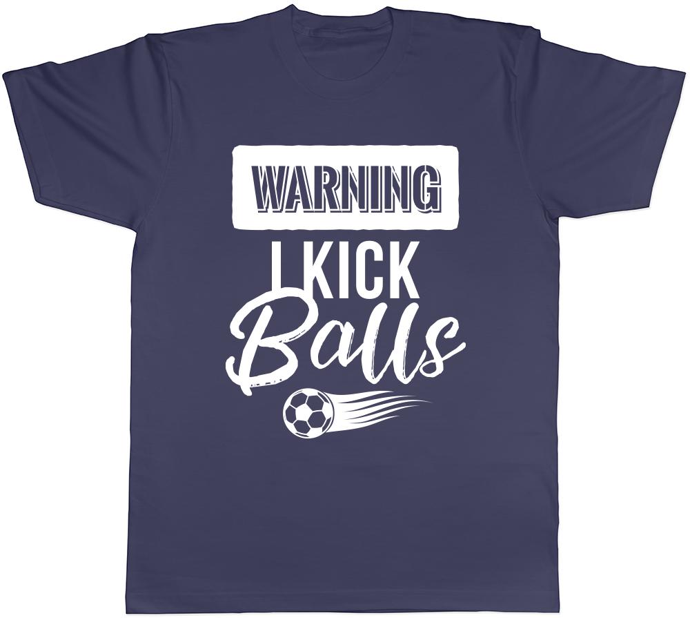 Warnung Ich trete Bälle Unisex Damen T-Shirt
