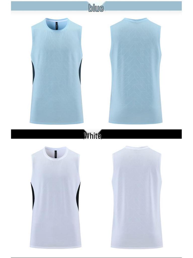 Custom Quick-Dry Reflective Fitness Vest with Breathable Ice Silk Short Sleeves