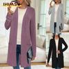 Women's Vintage Casual Solid Color Print Long Sleeve Jackets & Coats Unique Design