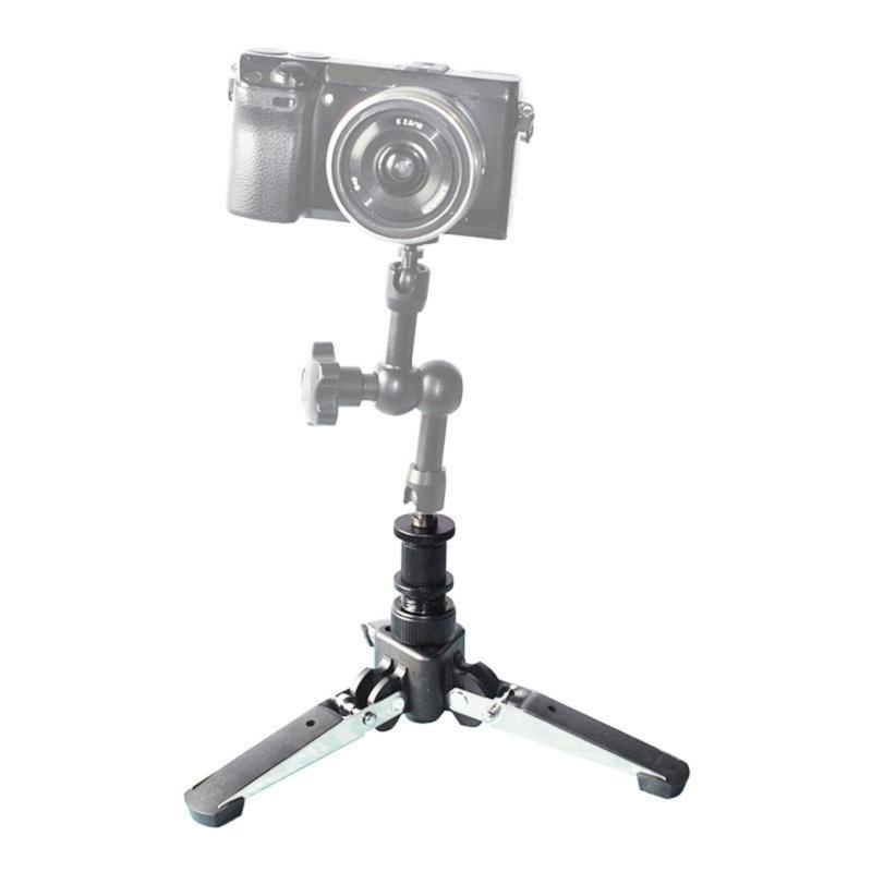 Portable Aluminum Alloy Tripod Stand For Cameras With AntiSlip Base 1/4inch Screw Compatibility Up to 2KG Bear Weight