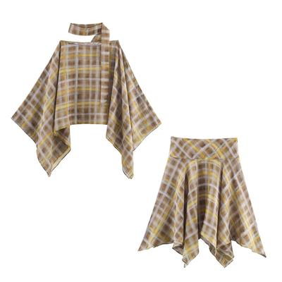 Autumn 2025 European & American Style Cape Top and Skirt Set