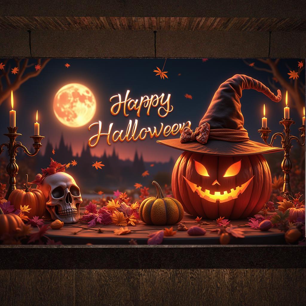 Party Decoration Witch Hat Photo Prop Celebration Banner Autumn Leaves Autumn Decor For Photo Shoot Indoor Decoration Event