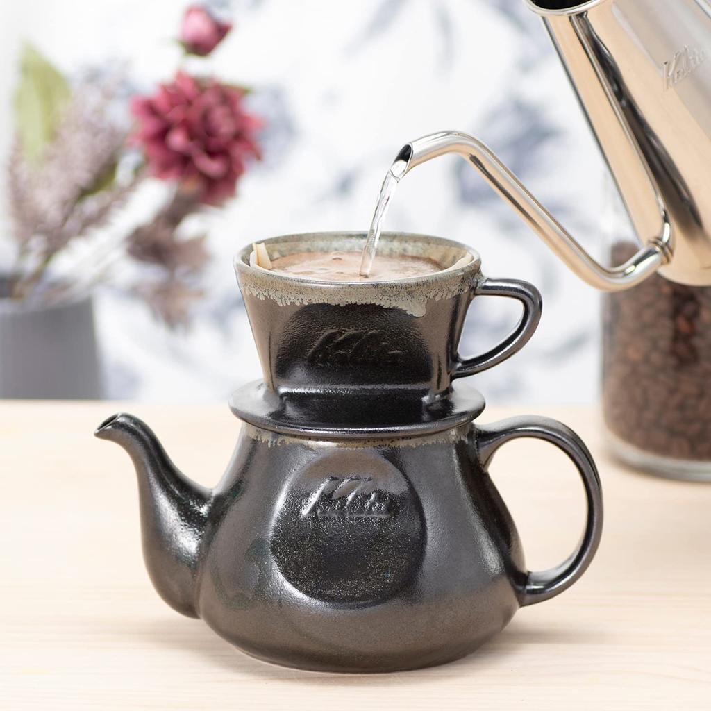 Kalita Kávový dripper keramický černý pro 1-2 osoby Hasami Ware SG 101 dripper dripové vybavení kavárna kavárna venkovní kempování