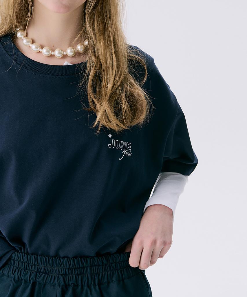 JUNEJUNE SPACE Vol11.Basic Logo T_Navy(Vol11.Basic Logo T_Navy)