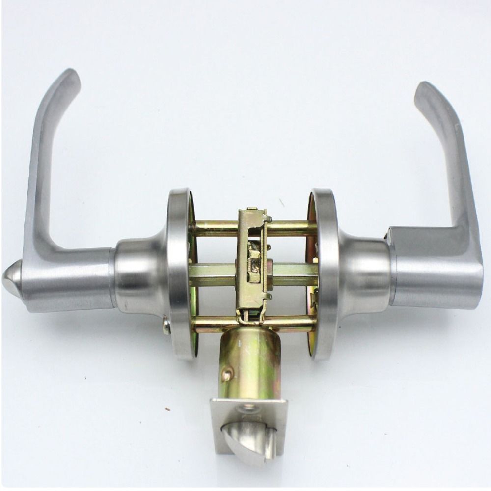Aluminium Zinc Zinc Alloy Door Handle Lock Silver Three Bar Handle Lock Universal Home Door Lock  Bedroom
