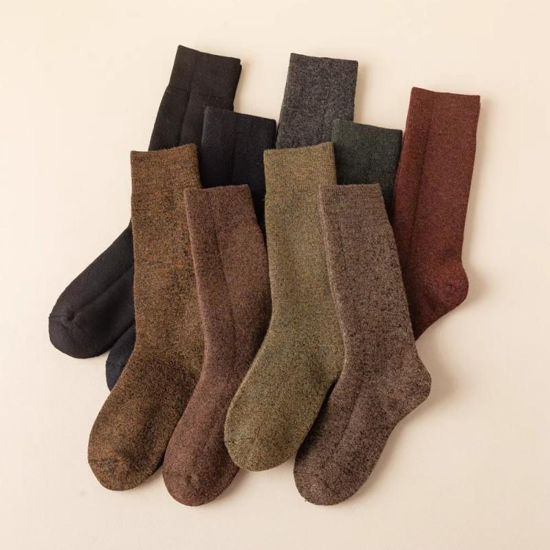 Womens Warm Wool Blend Knee-High Socks Winter Thick Fleece-Lined Casual Cold Weather