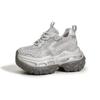 Thick-soled Inner Height Increase Dad Shoes Women's 2025 Autumn New Sports and Leisure Shoes Small Versatile Rhinestone Women's Shoes