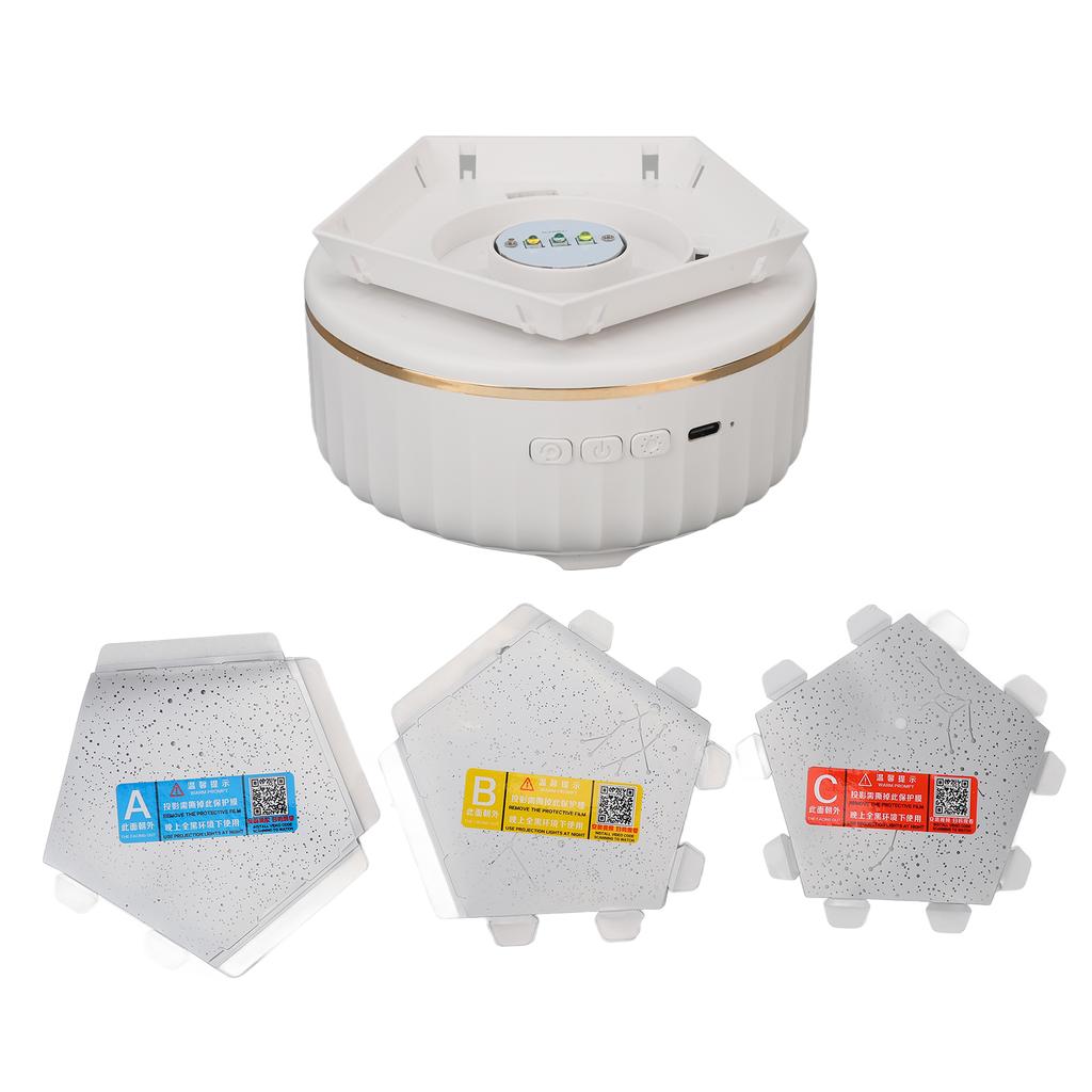 LED Projector Lamp 3 Color Multifunctional Dimmable Rotatable Rechargeable LED Star Projector Lamp