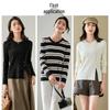 Women's Round Neck Split Knit Sweater