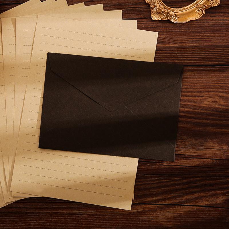 Custom Retro Kraft Love Letter Envelope - Personalized Handwritten Stationery