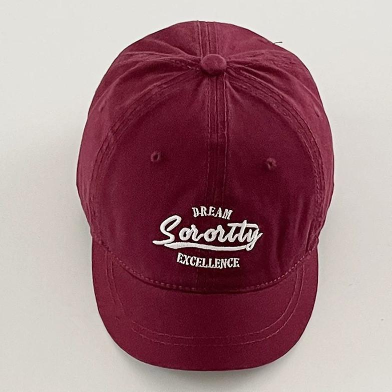 Cotton Embroidered Short Brim Baseball Cap For Casual Streetwear Style