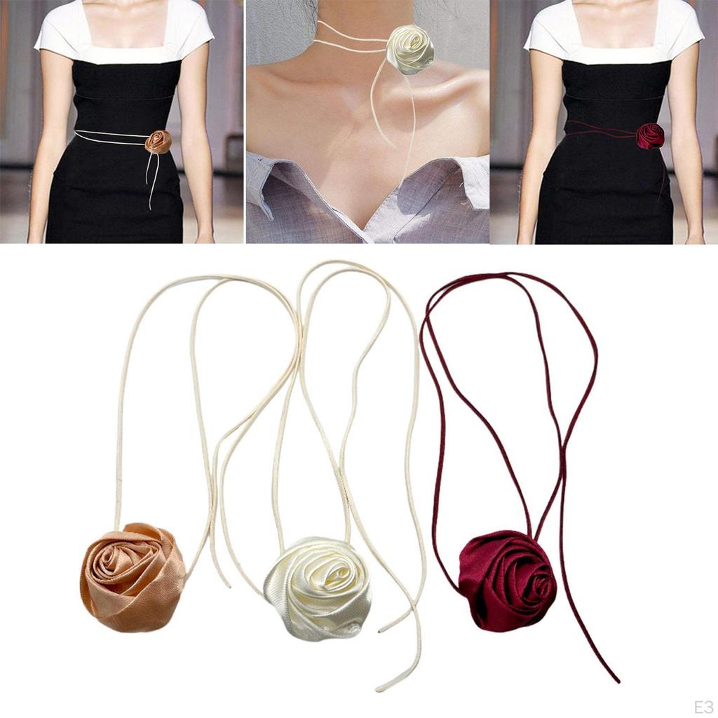 Elegant Rose Choker Necklace for Women