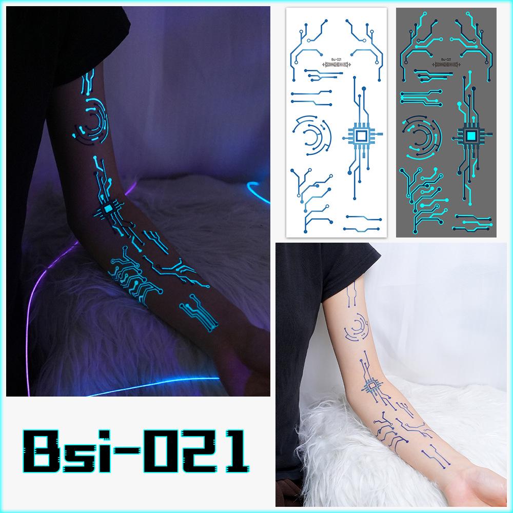 Glow Lightning Veins Kpop Girl Group Waterproof Temporary Tattoo Stickers
