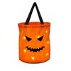 Torba Tote z Dynią na Halloween, Podświetlana Rączka LED, Wielokrotnego Użytku Torba na Cukierki na Trick or Treat dla Dzieci, Dekoracja na Imprezę, Prezent