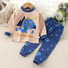 Winter Kids Long Sleeve O Neck T Shirt Pants Set Casual Baggy 2pcs Suit Cotton Cartoon Printes Outfit