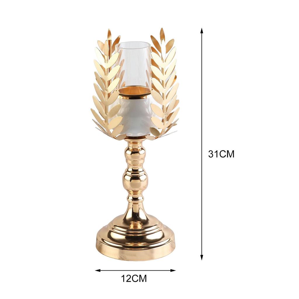 Candle Holder Gold Ornament for Dinner Wedding Desktop Anniversary Decoration