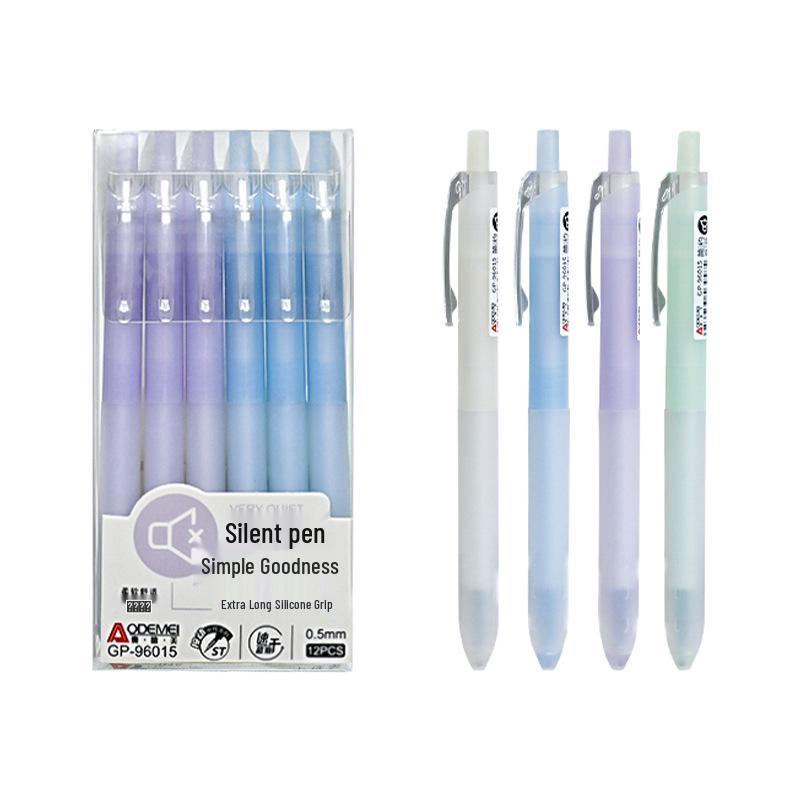 Elegantní 0,5mm černá tichá kuličková tužka s tlačítkovým mechanismem pro studenty