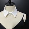 Elegant Blouse Choker Collar for Women with Soft Breathable Fabric Detachable False Lapel Collar Necklace Half Shirt