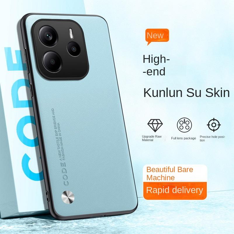 Schlichte Ledertasche für Xiaomi Redmi Note 14 4G Note 13 Pro 12 Pro + 11T Pro 11S 11E 11 10 Pro Max Luxus-Hartschalen-Telefonabdeckung Fundas