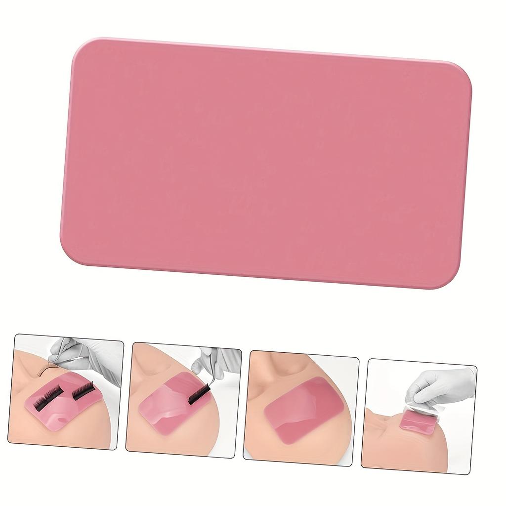 Adhesive Forehead Stickers Eyelash Holder Tool Eyelash Extension Supplies Silicone Tray Pallet False Lashes Holder Silicone Lash Cushion