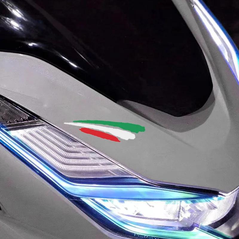 Adesivo Bandiera Italiana Rosso Bianco Verde, Vinile Autoadesivo Impermeabile, Accessorio Esterno alla Moda per Decorazione Auto Moto