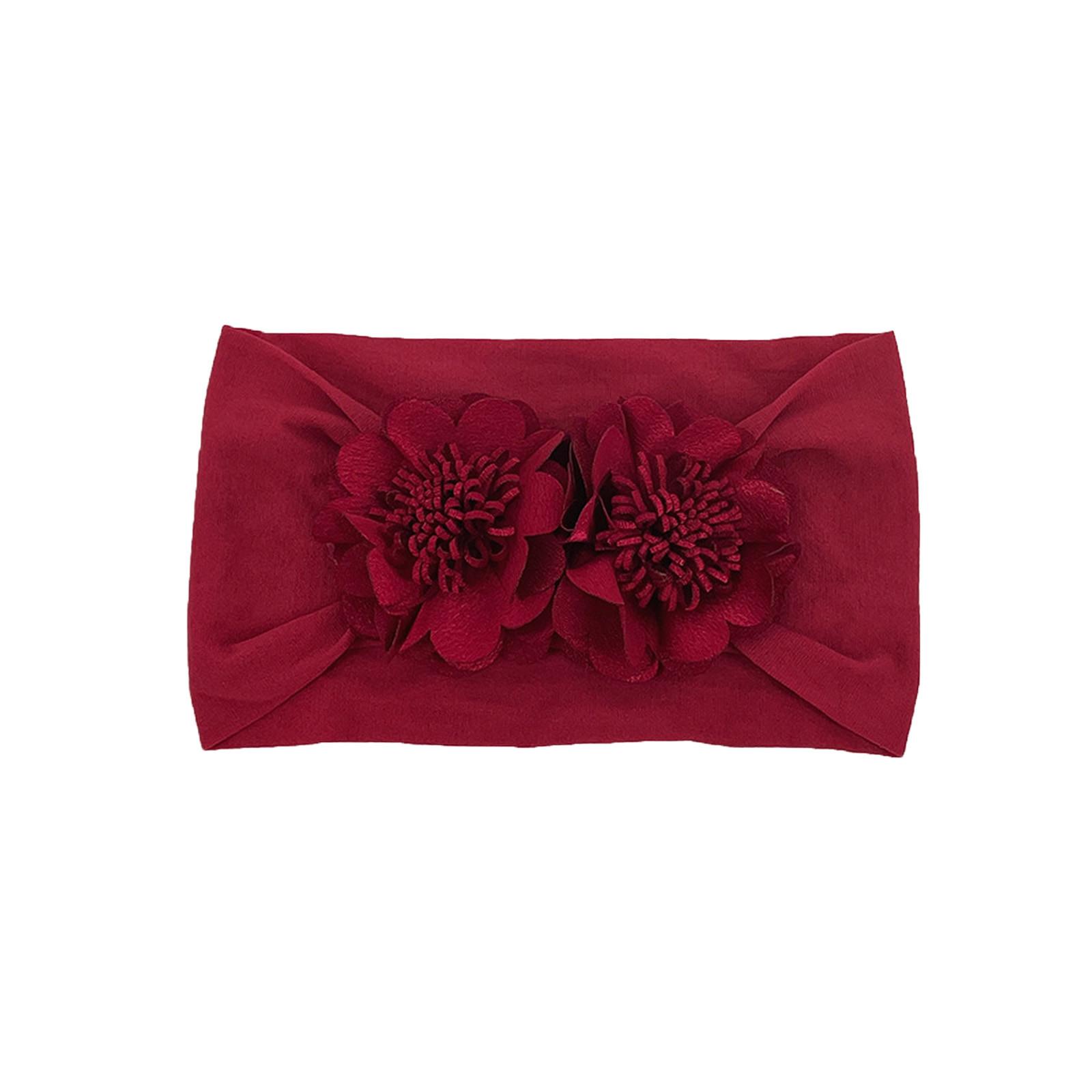 

Детские повязки на голову, резинки для волос с бантом, аксессуары для волос для маленьких девочек, новорожденных, детей ясельного возраста One Size винный