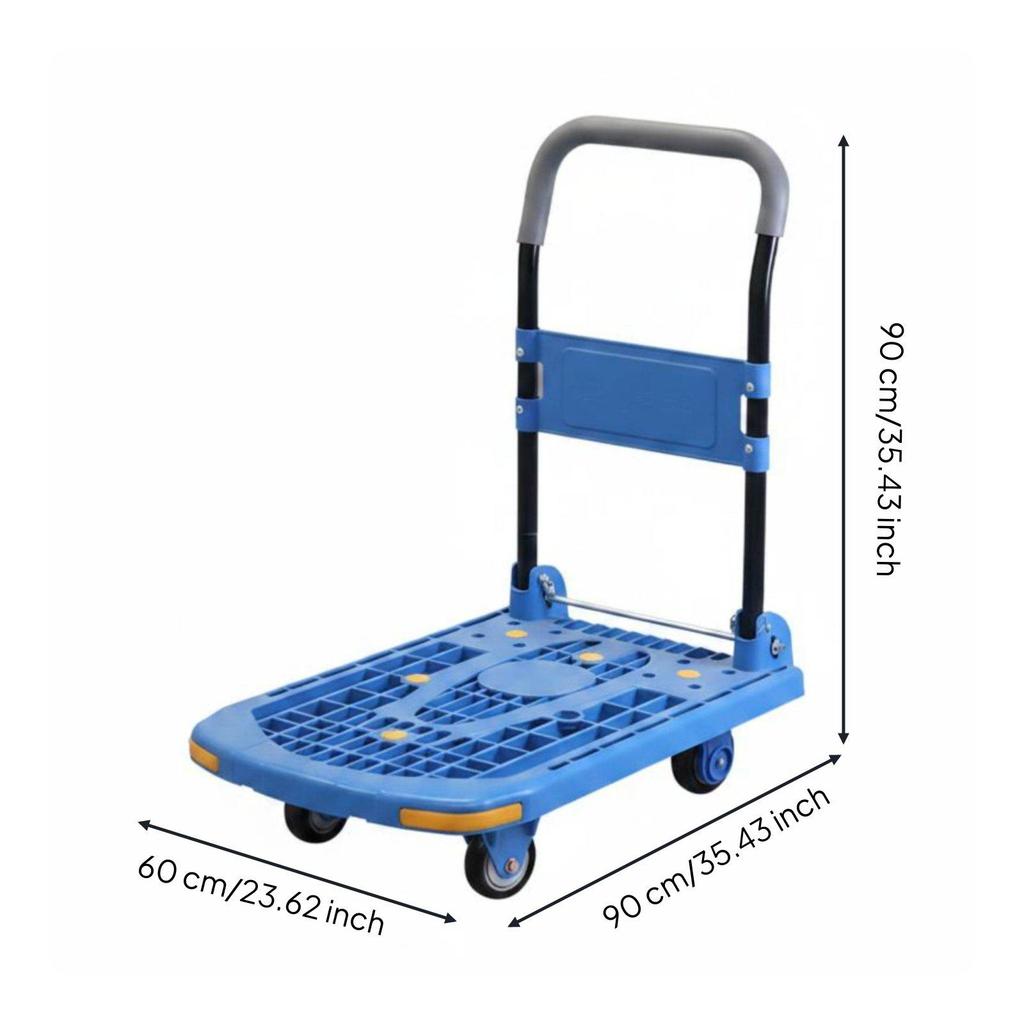 Foldable Hand Cart Quiet Wheels Folding Truck for Home, Warehouse