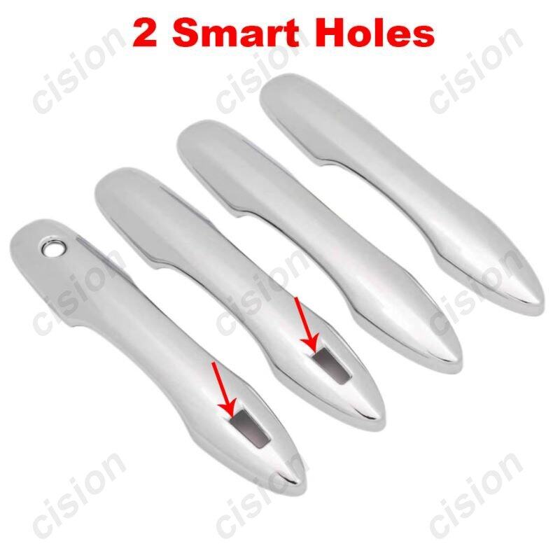 Carbon Fiber Chrome Car Door Handle Bowl Cup Protective Cover Trim Cap Sticker Protector For Toyota Corolla Altis E210 -