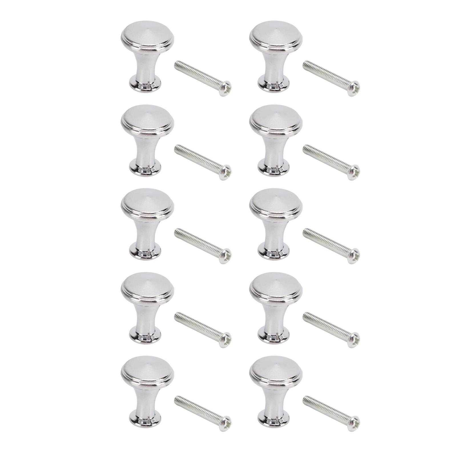 

10 наборов ручек с одним отверстием 20x25 мм Замена Одиночное отверстие Ящик Шкаф Круглая ручка Декорация Серебристый Белый серебро белый