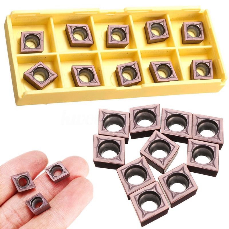 10x CCMT09T304 VP15TF Carbide Inserts CCMT 09 T3 / CCMT32.51 Insert Replacement